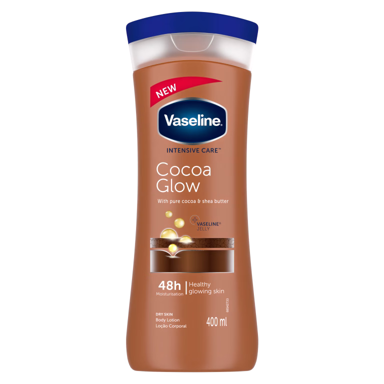 لوسیون بدن وازلین Vaseline مدل Cocoa Glow حجم 400 میل
