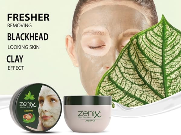 ماسک شاداب کننده خاک رس و روغن آرگان زنیکس Zenix