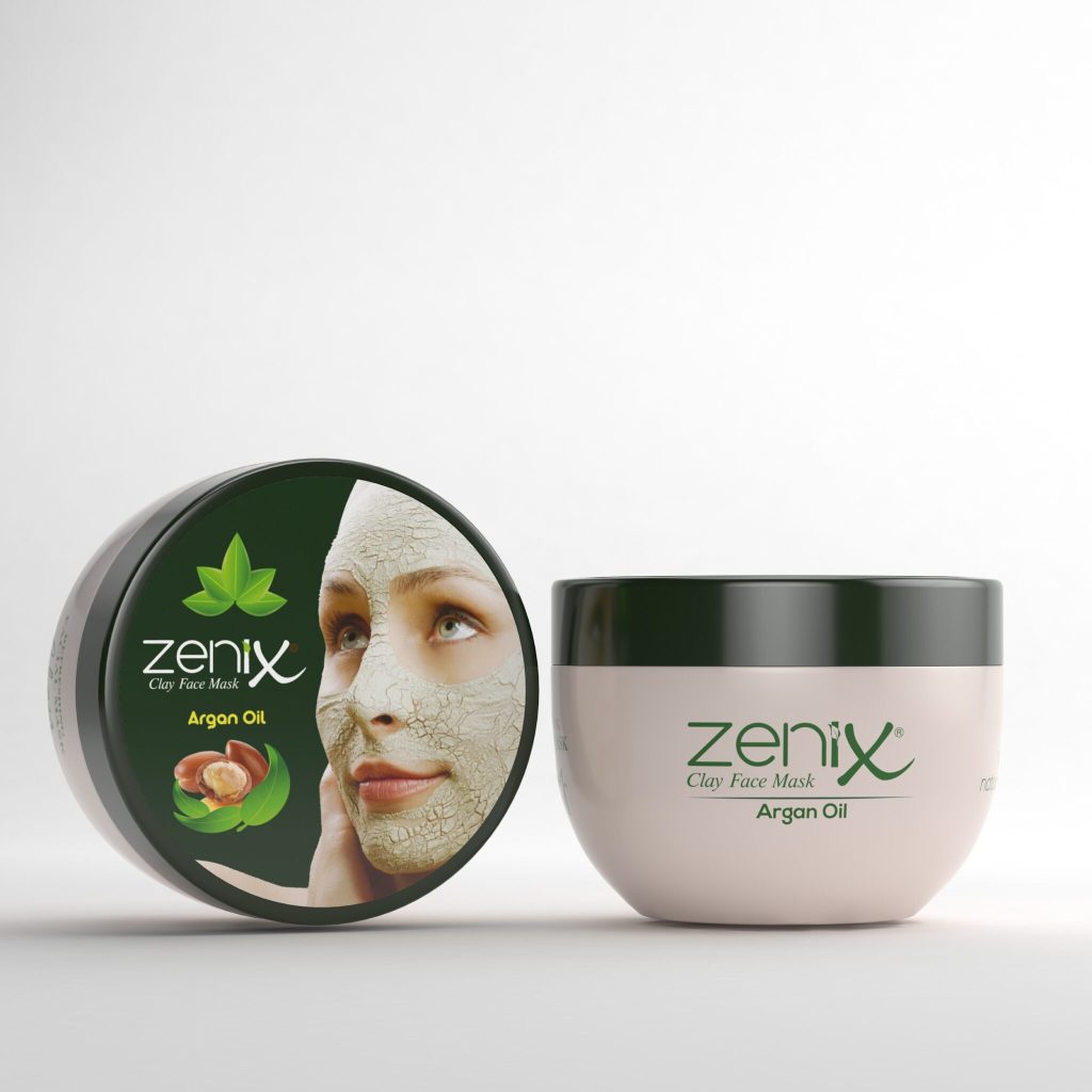 ماسک شاداب کننده خاک رس و روغن آرگان زنیکس Zenix