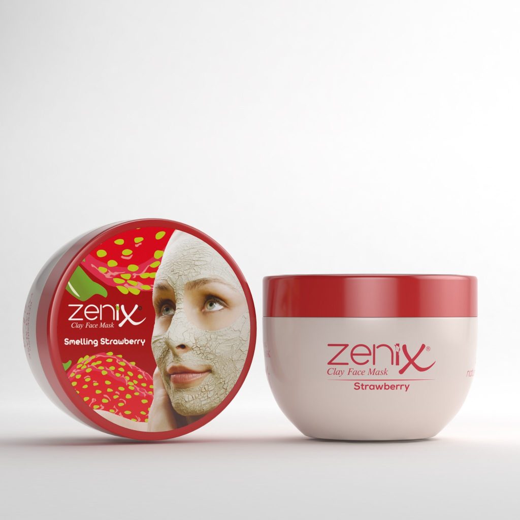 ماسک شاداب کننده خاک رس و توت فرنگی زنیکس Zenix