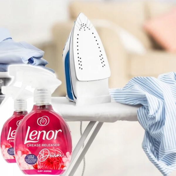 خرید و قیمت اسپری ضد چروک و خوشبو کننده لباس لنور Lenor رایحه Jasmine and Red Berries حجم 500 میل