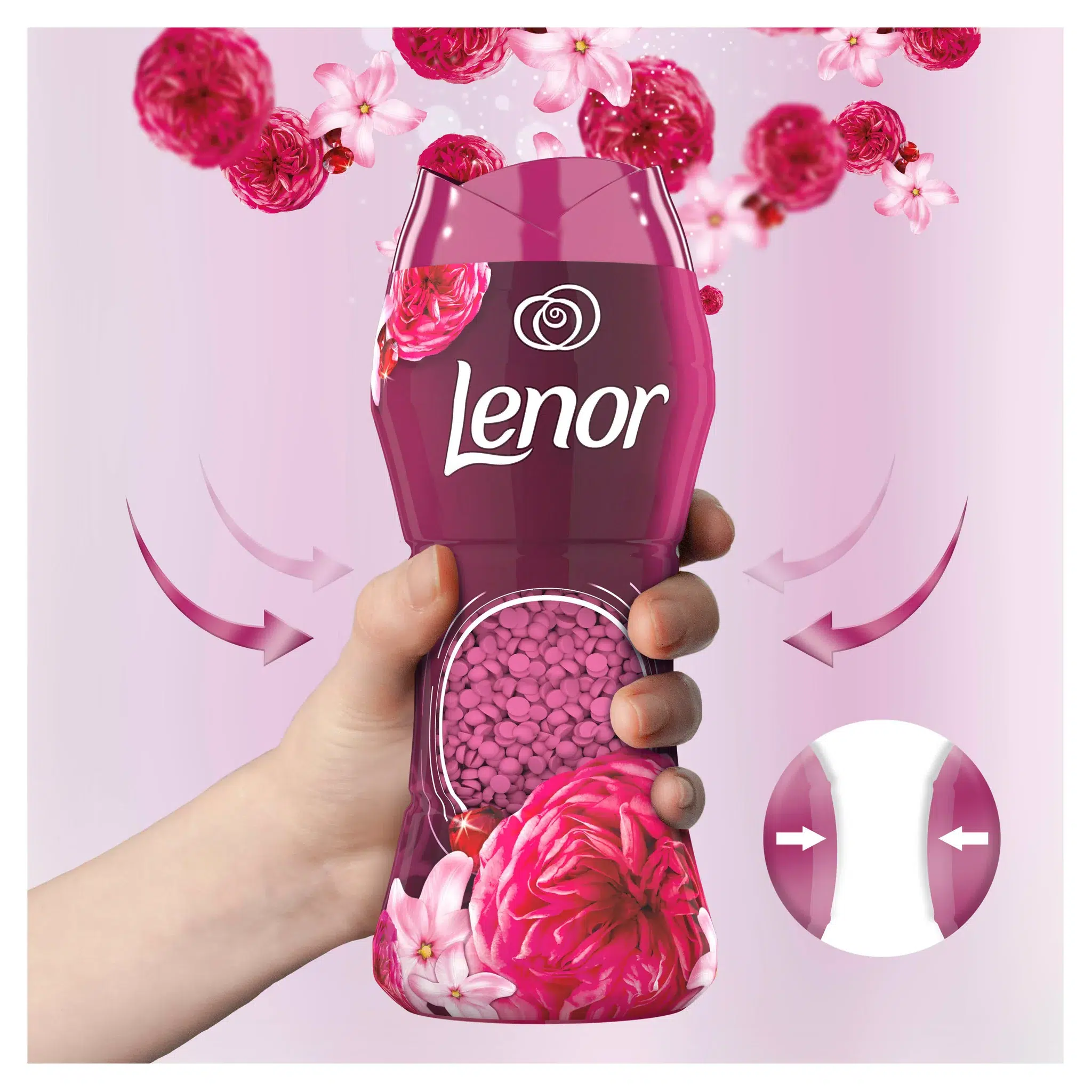 خرید و قیمت  دانه های خوشبو کننده لباس لنور Lenor رایحه Ruby Jasmine حجم 195 گرم