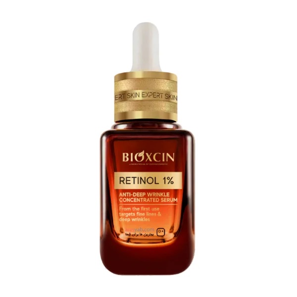خرید و قیمت سرم جوانساز و ضد چروک بیوکسین BIOXCIN حاوی RETINOL 1% حجم 30 میل