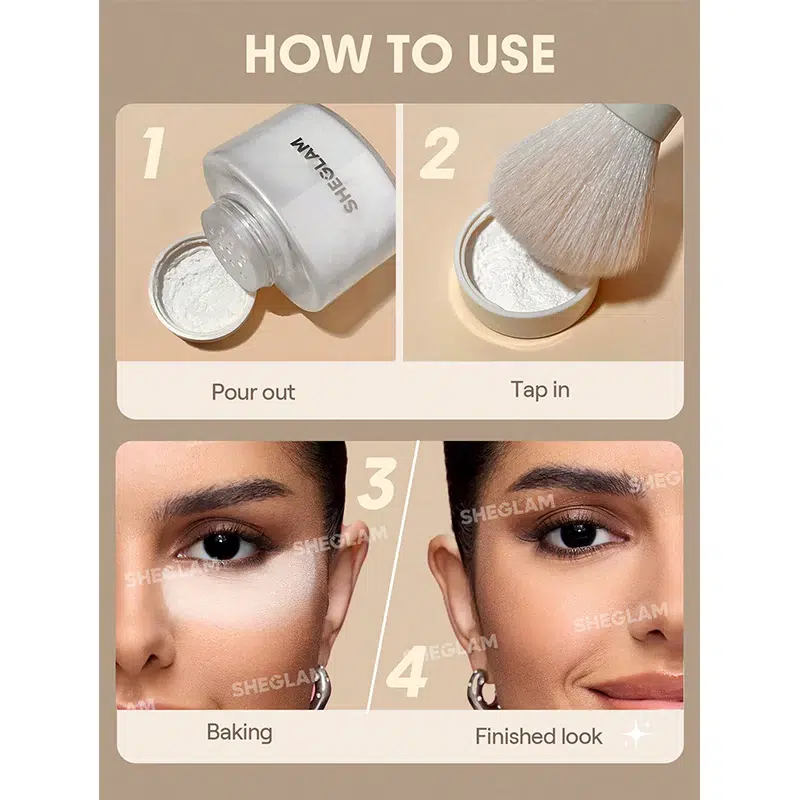 خرید و قیمتپودر فیکس شیگلم SHEGLAM بی رنگ مدل TRANSLUCENT حجم 30 گرم