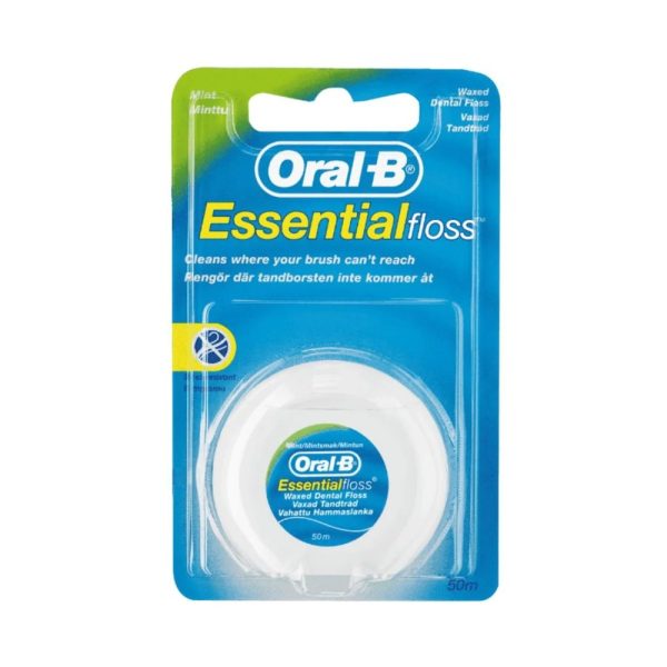 خرید و قیمت نخ دندان اورال بی Oral B مدل Essential floss طول 50 متری