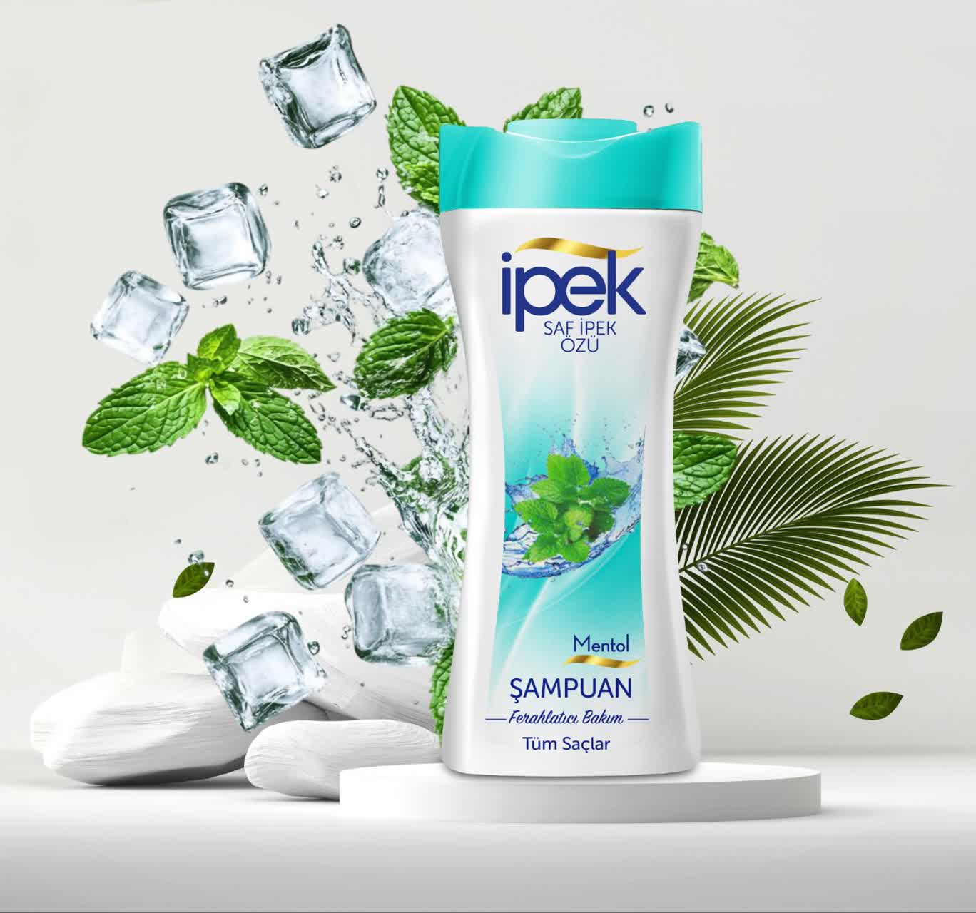 خرید و فیمت شامپو ایپک ipek انواع مو خنک کننده حجم 600 میل
