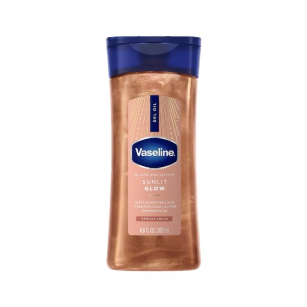خرید روغن شاین بدن طلایی وازلین vaseline رنگ روشن حجم 200 میل