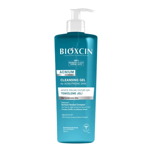 خرید و قیمت ژل شست و شوی صورت بیوکسین BIOXCIN پوست چرب حجم 500